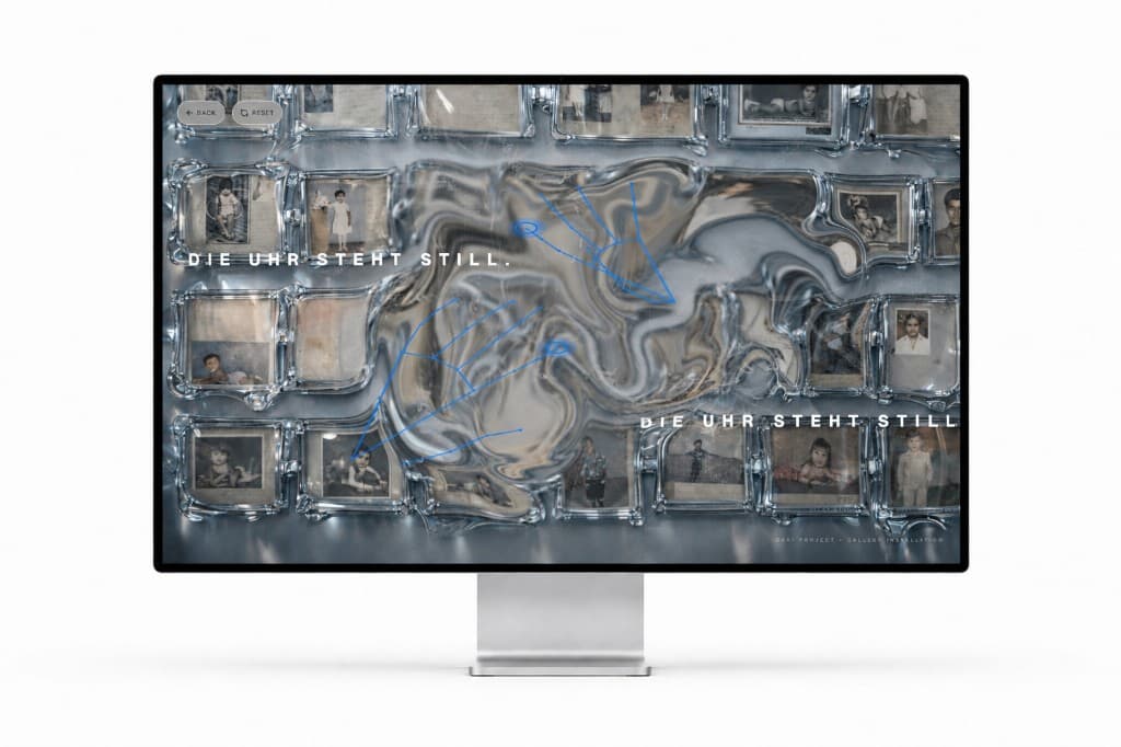 Decay Modus: Raster aus Bildern mit Liquify und Zeigefinger-Tracking.