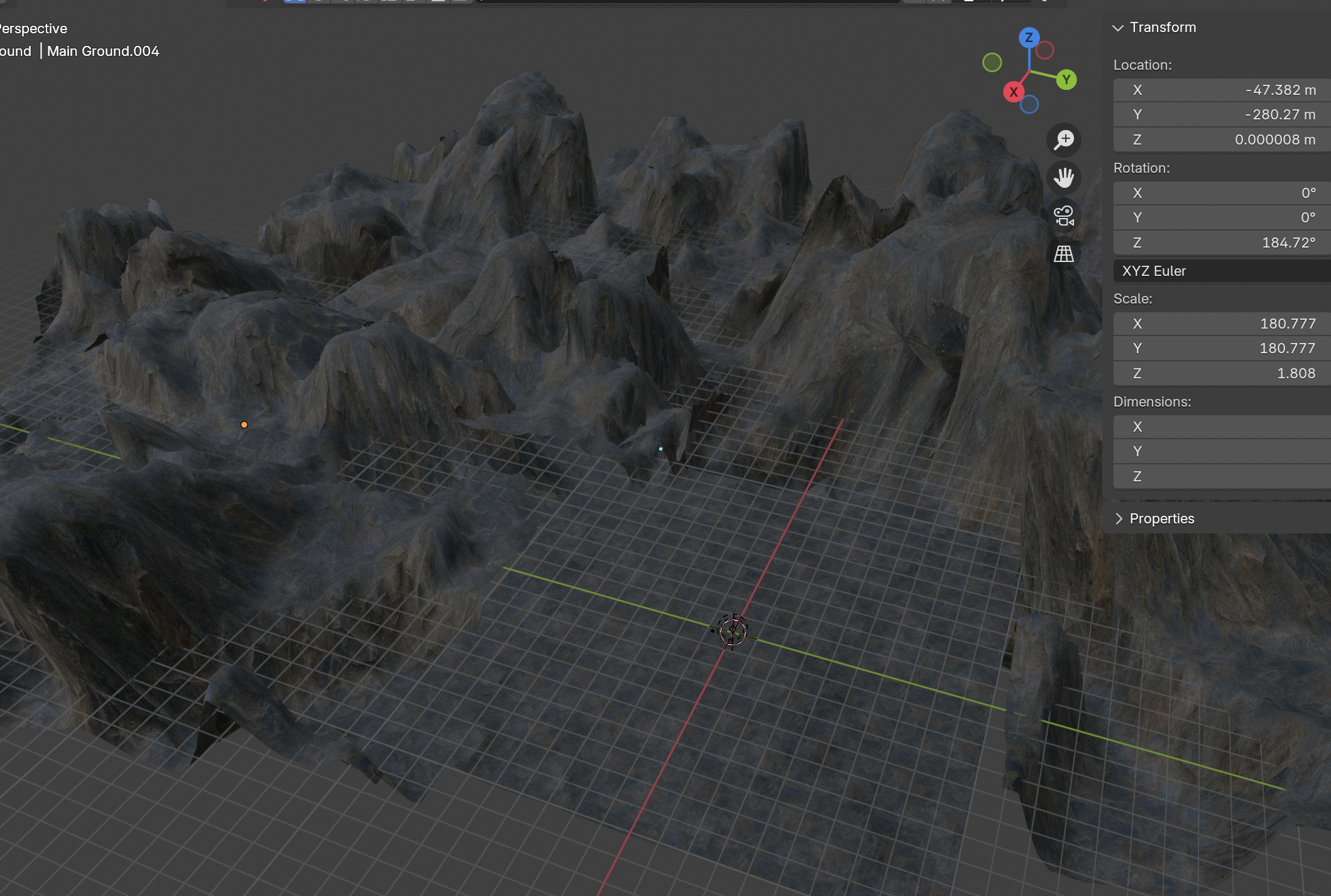 BLINK · Weitwinkel der futuristischen Stadtumgebung im Blender-Viewport