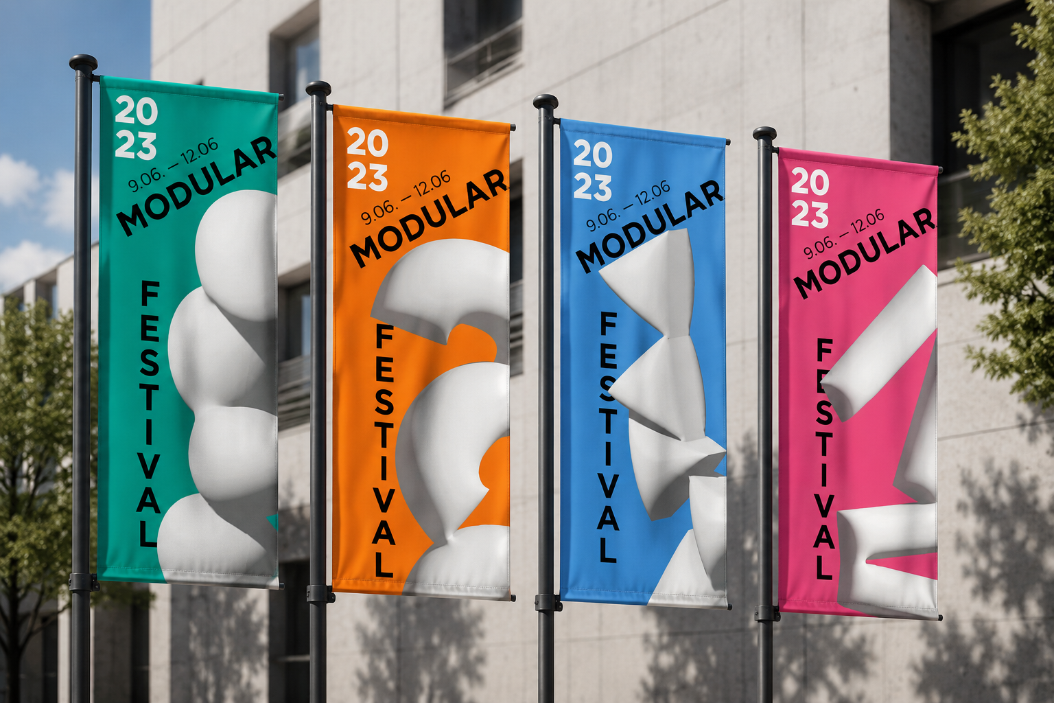 Modular Festival · Outdoor-Flags Mockup